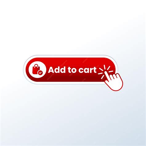 Premium Vector | Add to cart button vector web button