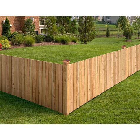 Outdoor Essentials 3 12 Ft X 8 Ft Western Red Cedar Privacy Flat Top