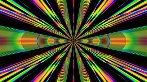 Green Red Yellow Blue Rays Stripes Lines Bright Abstraction K Hd