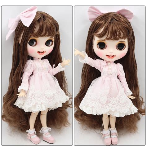 Ani Premium Custom Neo Blythe Doll With Brown Hair White Skin