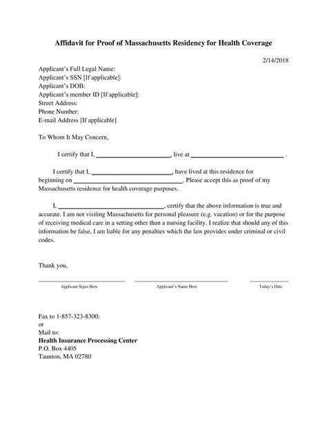 Free Printable Proof Of Residency Letter Templates Pdf 44 Off