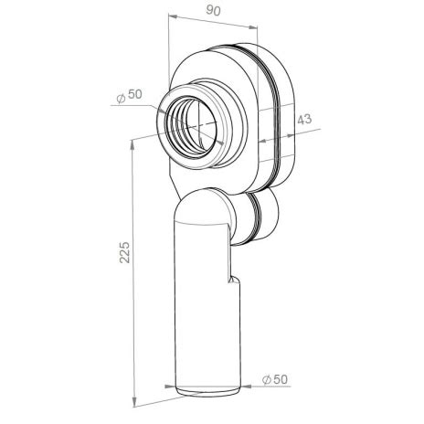 Писсуар Santek Гала с нажимным краном, с креплением, сифон вертикальный ...