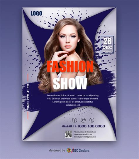 Fashion Show Customizable Flyer Template Gec Designs