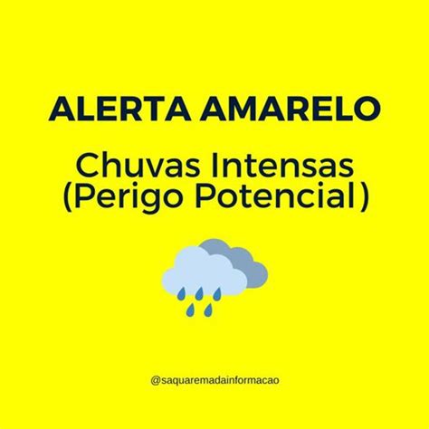 Alerta Amarelo Chuvas Intensas Significado - ALERTA AMARELO: POSSIBILIDADE DE CHUVAS INTENSAS