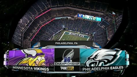 2017 Nfc Championship Vikings Vs Eagles Highlights Hd Fox Intro Youtube