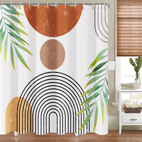 Toengs Boho Shower Curtains For Bathroom Boho Decor Mid