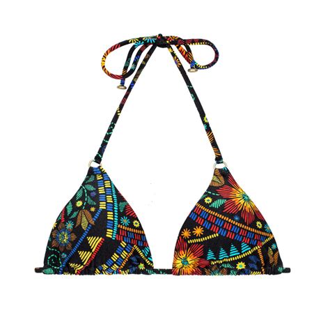 Buntes Triangeltop Mit Motiven Soutien Bordado Cheeky Bikini BRASIL Shop