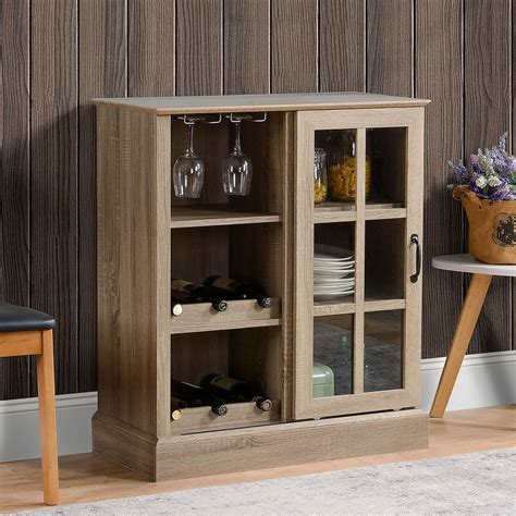Ophelia & Co. Kitchen Storage Cabinet with 6-bottle Wine Rack and