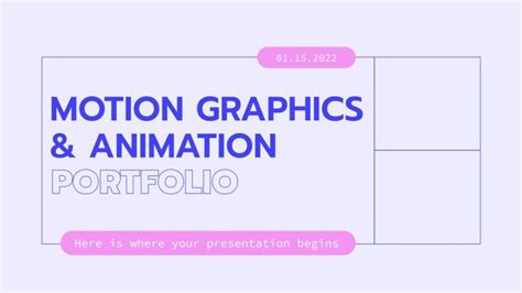 Motion Graphics & Animation Portfolio | Google Slides & PPT