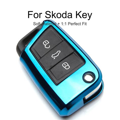 KUKAKEY 6 Colors TPU Car Key Cover Case For Skoda Octavia Rapid Yeti