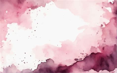 Fundo Aquarela Rosa Detalhado Pintado M O Vetor Premium