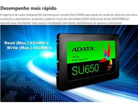 Ssd Gb Adata Su Leitura Mb S Grava O Mb S Slc D