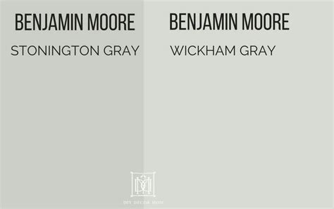 Stonington Gray Vs Wickham Gray Benjamin Moore Paint Color Comparison