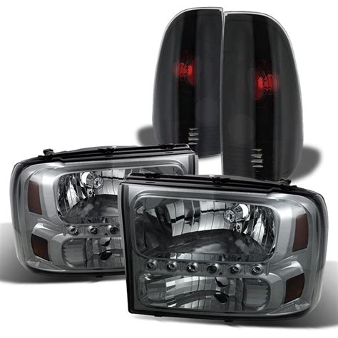 AKKON Fits 1999 2004 Ford F250 F350 F450 F550 Superduty Smoked LED