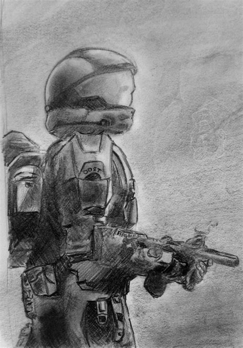 Halo 3 Odst Sketch By Denz87 On Deviantart