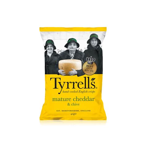 Tyrrells Mature Cheddar And Chive Crisps 40g Waitrose UAE Partners