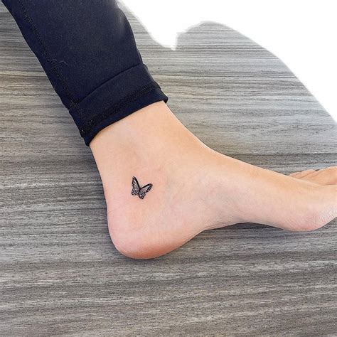 Butterfly Tattoo Located On The Ankle