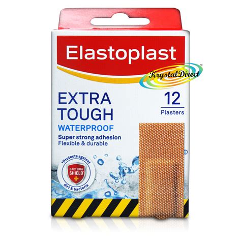 Elastoplast Extra Tough Strong Adhesion Waterproof Fabric Plasters