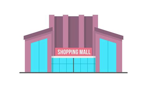 shopping mall  composition mall building illustration