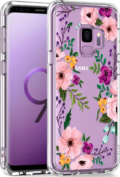 Luhouri Samsung Galaxy S9 Case Clear With Design For Girls Womenshockproof Hard Pc