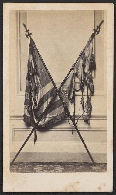 Tattered Flags Of The 19th Massachusetts Infantry Regiment After A