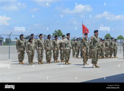 Incoming Commander CPT Dylan Knehr Takes Position At The Front Of The