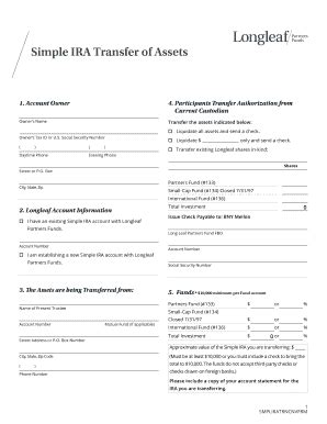 Fillable Online Ira Transfer Of Assets Direct Rollover Form