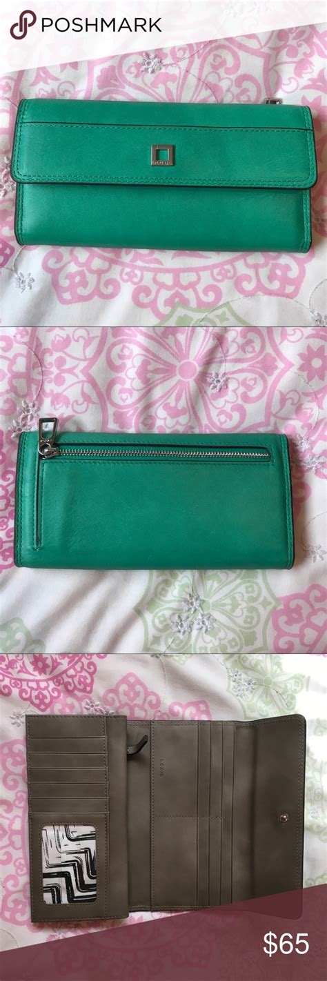 NWOT Lodis green wallet- RIFD protection | Green wallets, Leather ...