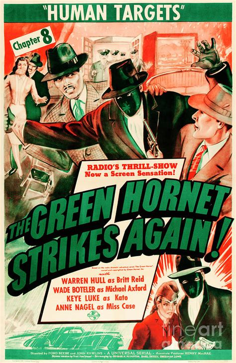 The Green Hornet Strikes Again 1941 Vintage Movie Promotional Poster