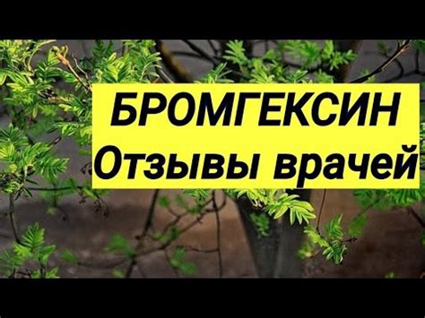 БРОМГЕКСИН 💊 Отечественный препарат при кашле ⚕ Отзывы врачей.💬 - YouTube