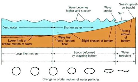 Explain the direction of waves on sea shore - Physics Stack Exchange