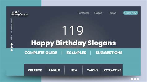 Creative Happy Birthday Slogans Taglines Sample