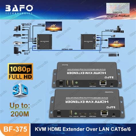 Jual HDMI KVM Extender Over Cat6 Via UTP Lan Up To 200 Meter BF 375