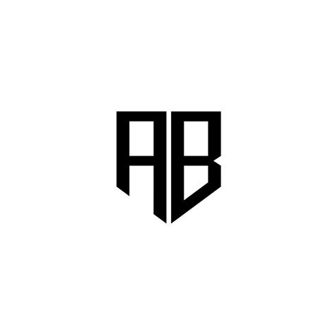 diseño de logotipo de letra ab con fondo blanco en illustrator