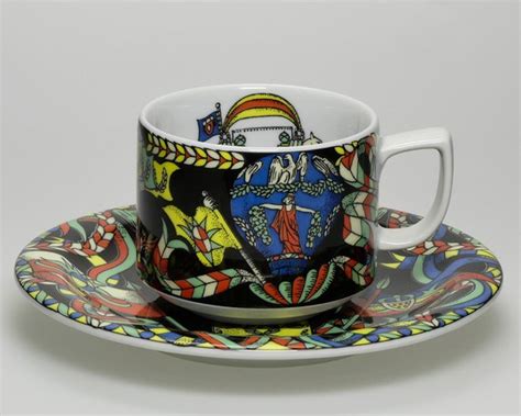 Drinkware BALLON ROZIERE Cup And Saucer Made In Switzerland From The