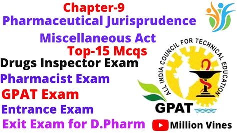 Miscellaneous Act Mcqs Pharmaceutical Jurisprudence Mcqs Exit Exam