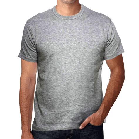 Grey Men S Plain T Shirt Birthday Gift 00519 Affordable Organic T