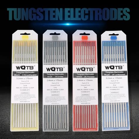 Wqtb Tungsten Electrodes Tig Tungsten Rods Wt20 Wl15 Wl20 Wc20 Wzr8 Wp