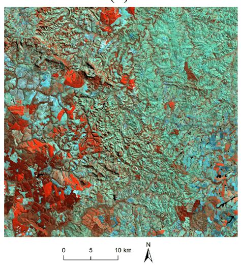 A False Color Composition Rgb Of The Landsat Tm Image Used In