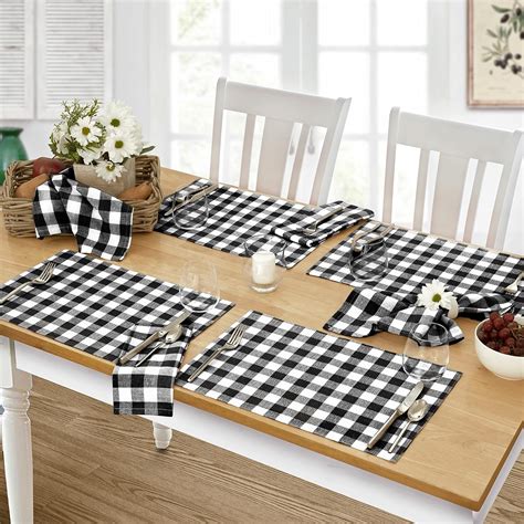 Home Bargains Plus Rectangle Fabric Placemats Country Rustic Buffalo