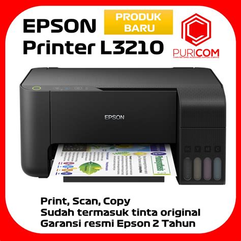 Epson Printer L3210 All In One Print Scan Copy Tinta Ori Lengkap