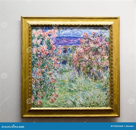 Claude Monet På Det Albertina Museet I Wien Redaktionell Foto Bild