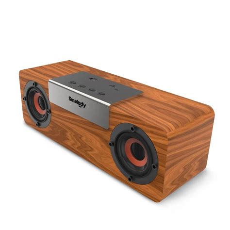 Smalody Bluetooth Speaker Portable Wooden Wireless Speakers Stereo Mini ...