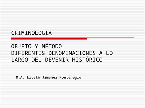 Ppt Objetivo De Estudio De Criminologia Dokumentips