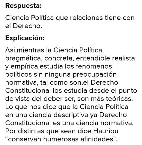 Como Se Relaciona El Derecho En La Ciencia Politica Brainlylat