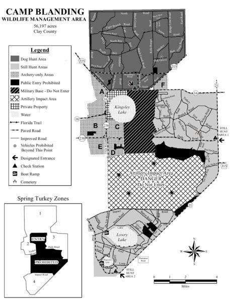 Camp Blanding Wma Brochure Map By Florida Fish And Wildlife