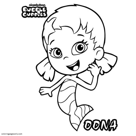 Zooli Bubble Guppies Coloring Page - Free Printable Coloring Pages