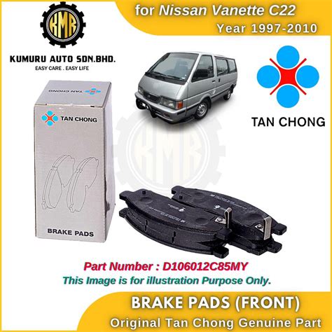 Set Original Tan Chong Front Brake Pads Nissan Vanette C