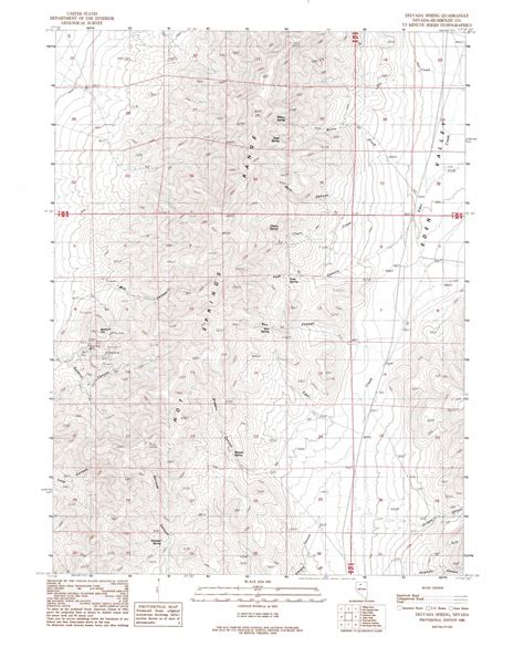 Delvada Spring Topographic Map Scale Nevada