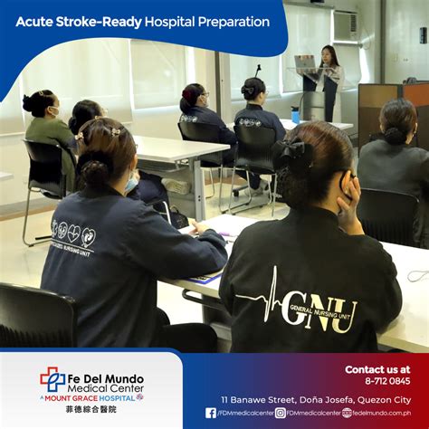 Acute Stroke Ready Hospital Preparation Fe Del Mundo Medical Center